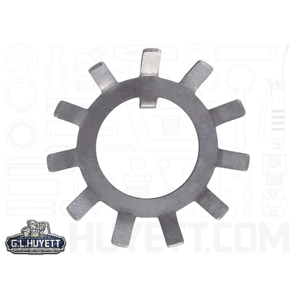 Huyett External Tooth Lock Washer, Carbon Steel, Plain Finish W03 Zoro